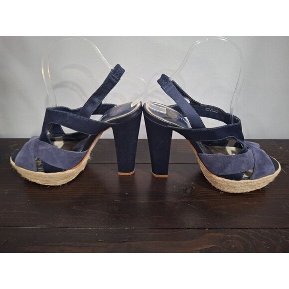 Just Fab Blue Strappy Pumps/Pre-owned, Sz 7 EUC - Picture 3 of 11